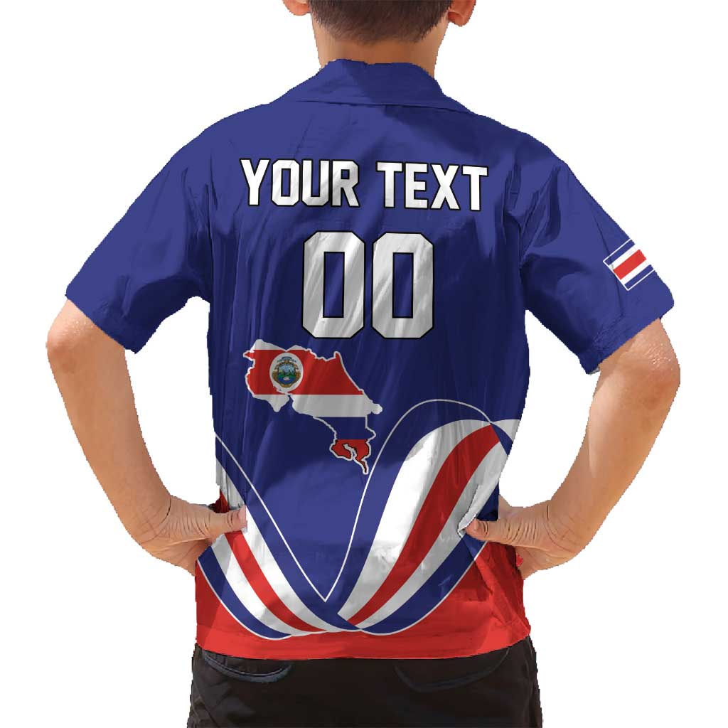 Custom Costa Rica Independence Day Family Matching Long Sleeve Bodycon Dress and Hawaiian Shirt Turdus Grayi Bird With Coat Of Arms - Wonder Print Shop