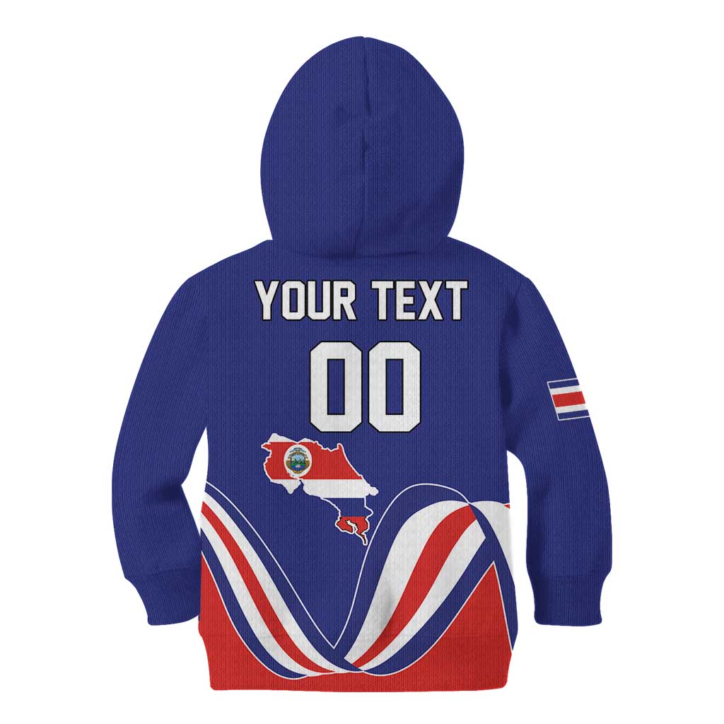 Custom Costa Rica Independence Day Kid Hoodie Turdus Grayi Bird With Coat Of Arms - Wonder Print Shop