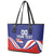 Custom Costa Rica Independence Day Leather Tote Bag Turdus Grayi Bird With Coat Of Arms - Wonder Print Shop