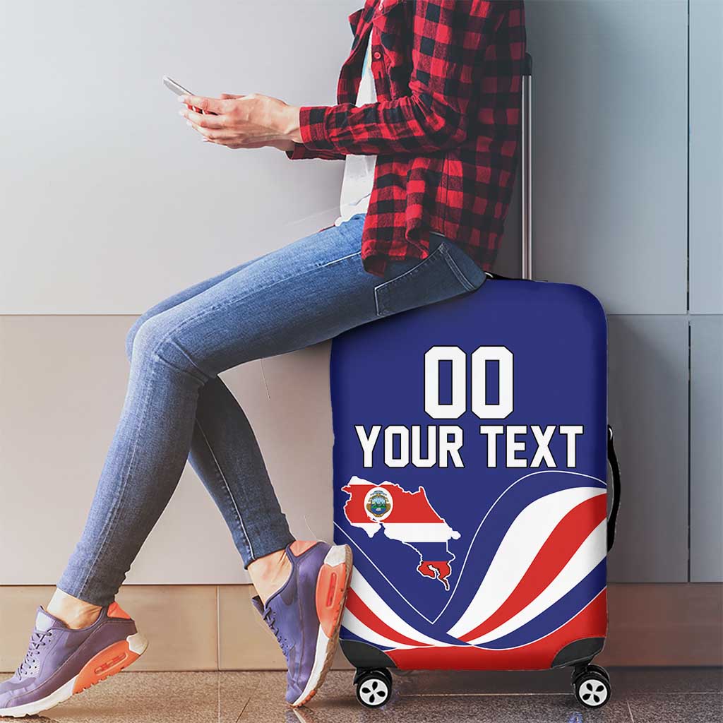 Custom Costa Rica Independence Day Luggage Cover Turdus Grayi Bird With Coat Of Arms - Wonder Print Shop