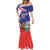 Custom Costa Rica Independence Day Mermaid Dress Turdus Grayi Bird With Coat Of Arms - Wonder Print Shop