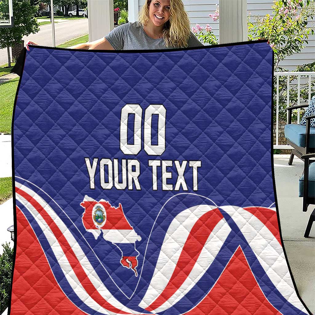 Custom Costa Rica Independence Day Quilt Turdus Grayi Bird With Coat Of Arms - Wonder Print Shop