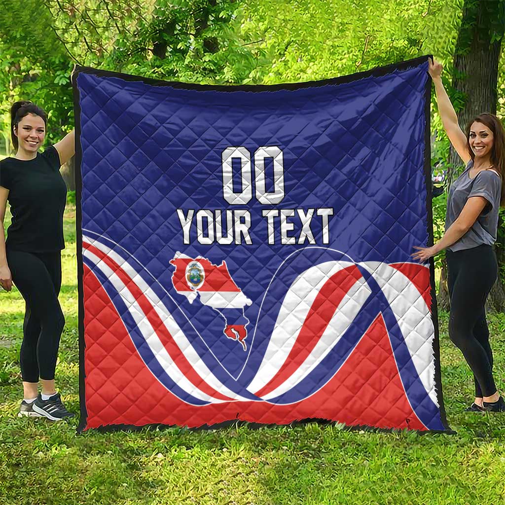 Custom Costa Rica Independence Day Quilt Turdus Grayi Bird With Coat Of Arms - Wonder Print Shop