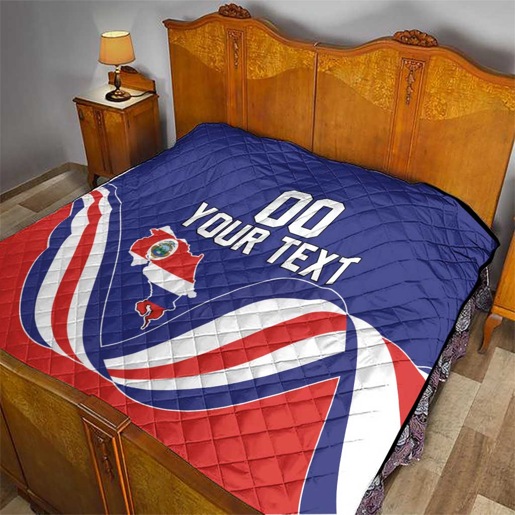 Custom Costa Rica Independence Day Quilt Turdus Grayi Bird With Coat Of Arms - Wonder Print Shop