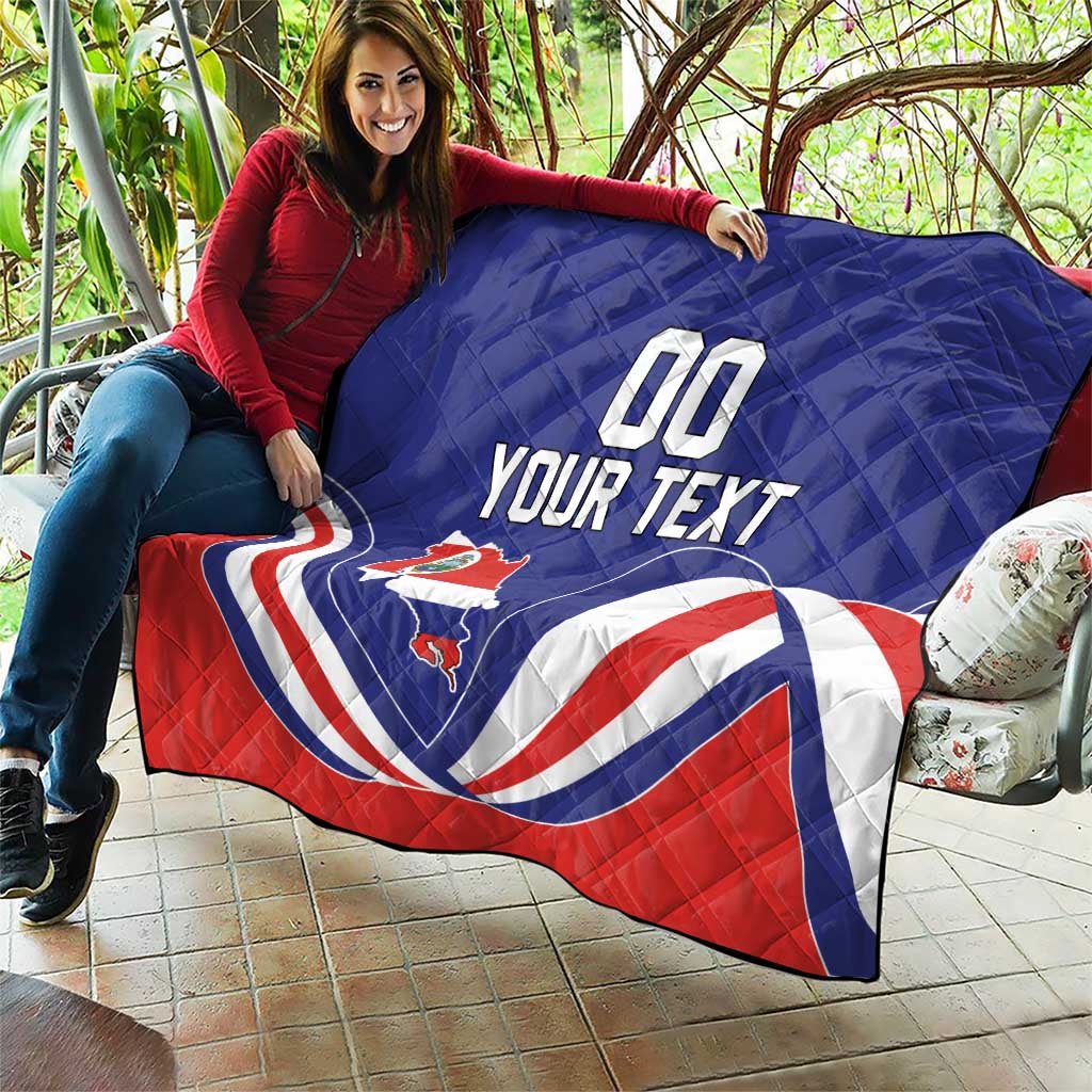 Custom Costa Rica Independence Day Quilt Turdus Grayi Bird With Coat Of Arms - Wonder Print Shop