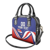 Custom Costa Rica Independence Day Shoulder Handbag Turdus Grayi Bird With Coat Of Arms