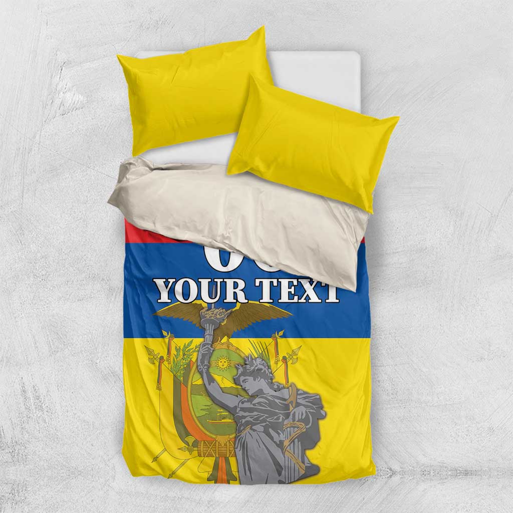 Custom Ecuador Independence Day 1809 Bedding Set Monumento a la Independencia - Wonder Print Shop