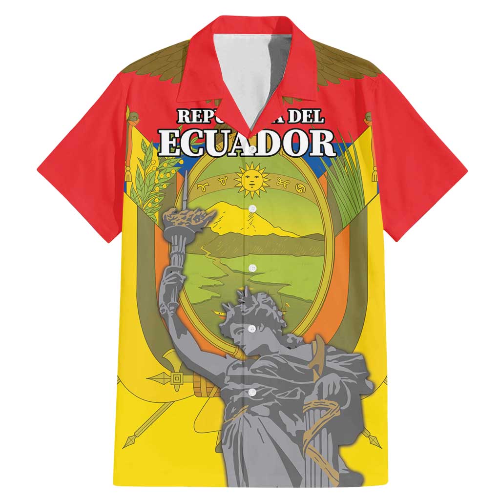 Custom Ecuador Independence Day 1809 Family Matching Mermaid Dress and Hawaiian Shirt Monumento a la Independencia - Wonder Print Shop
