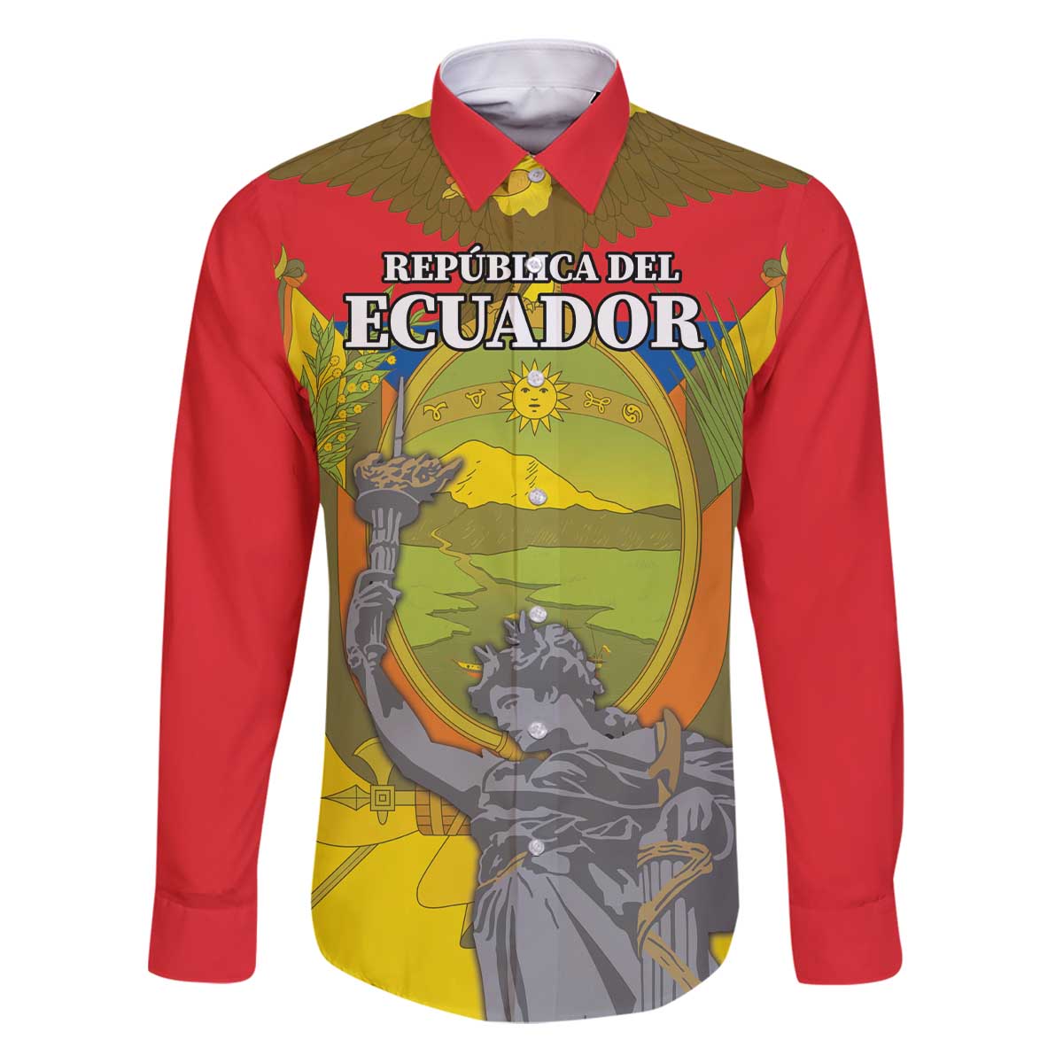 Custom Ecuador Independence Day 1809 Family Matching Puletasi and Hawaiian Shirt Monumento a la Independencia - Wonder Print Shop