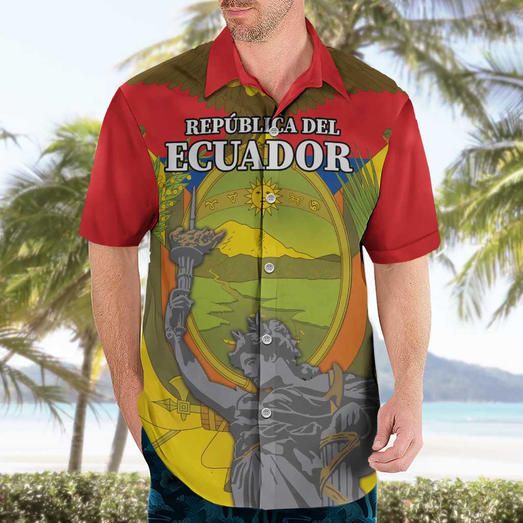 Custom Ecuador Independence Day 1809 Hawaiian Shirt Monumento a la Independencia - Wonder Print Shop