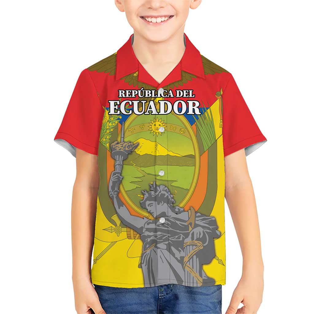 Custom Ecuador Independence Day 1809 Hawaiian Shirt Monumento a la Independencia - Wonder Print Shop