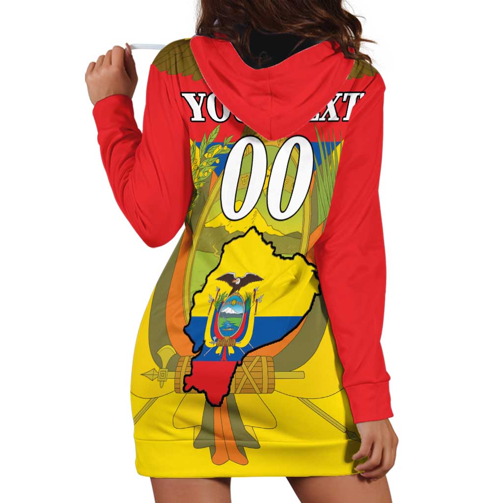 Custom Ecuador Independence Day 1809 Hoodie Dress Monumento a la Independencia - Wonder Print Shop