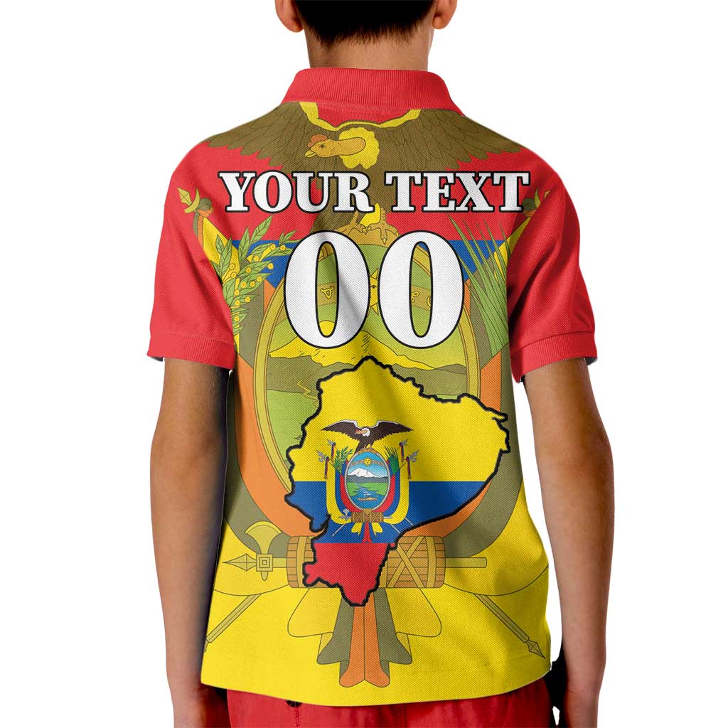 Custom Ecuador Independence Day 1809 Kid Polo Shirt Monumento a la Independencia - Wonder Print Shop