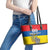 Custom Ecuador Independence Day 1809 Leather Tote Bag Monumento a la Independencia - Wonder Print Shop
