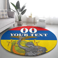 Custom Ecuador Independence Day 1809 Round Carpet Monumento a la Independencia