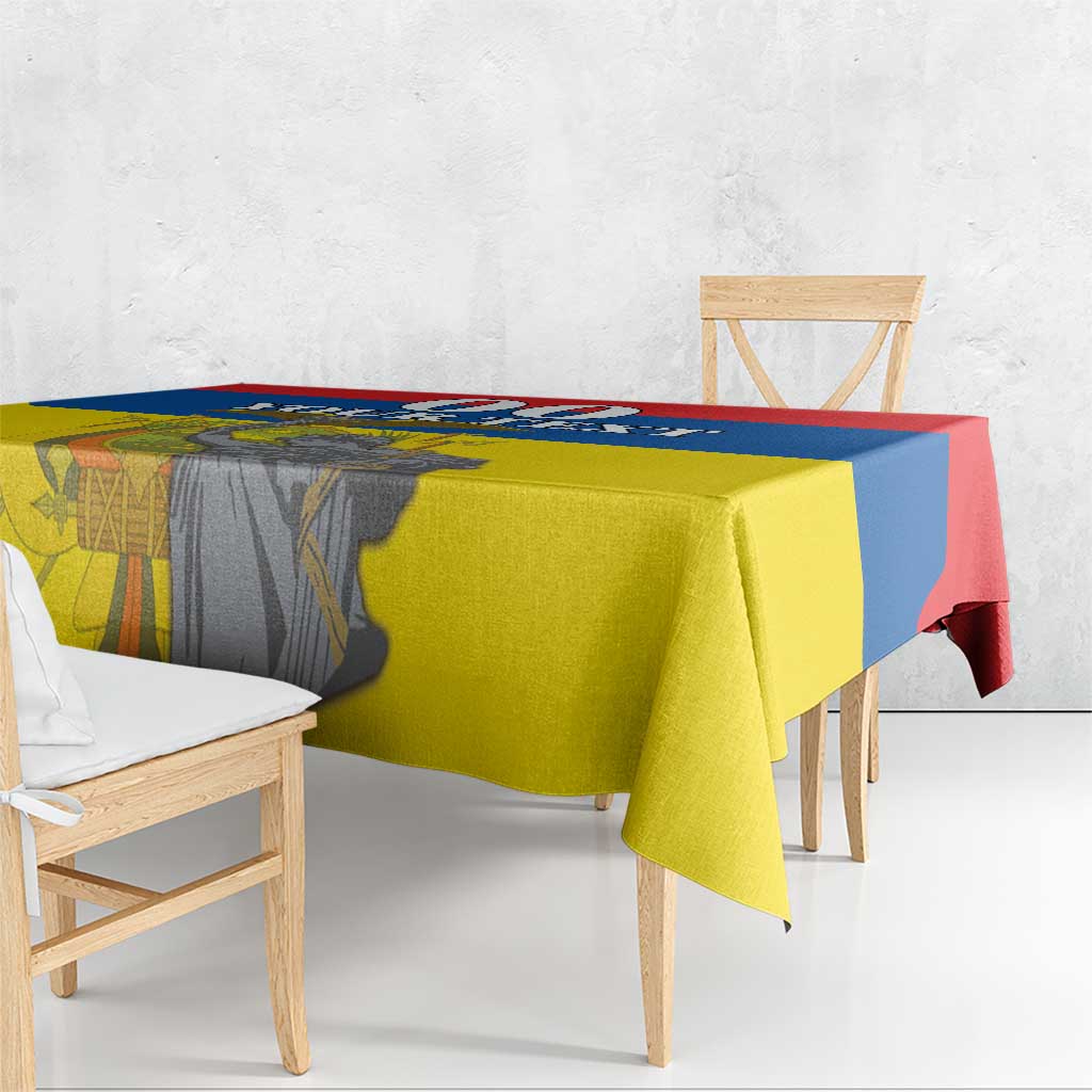 Custom Ecuador Independence Day 1809 Tablecloth Monumento a la Independencia - Wonder Print Shop