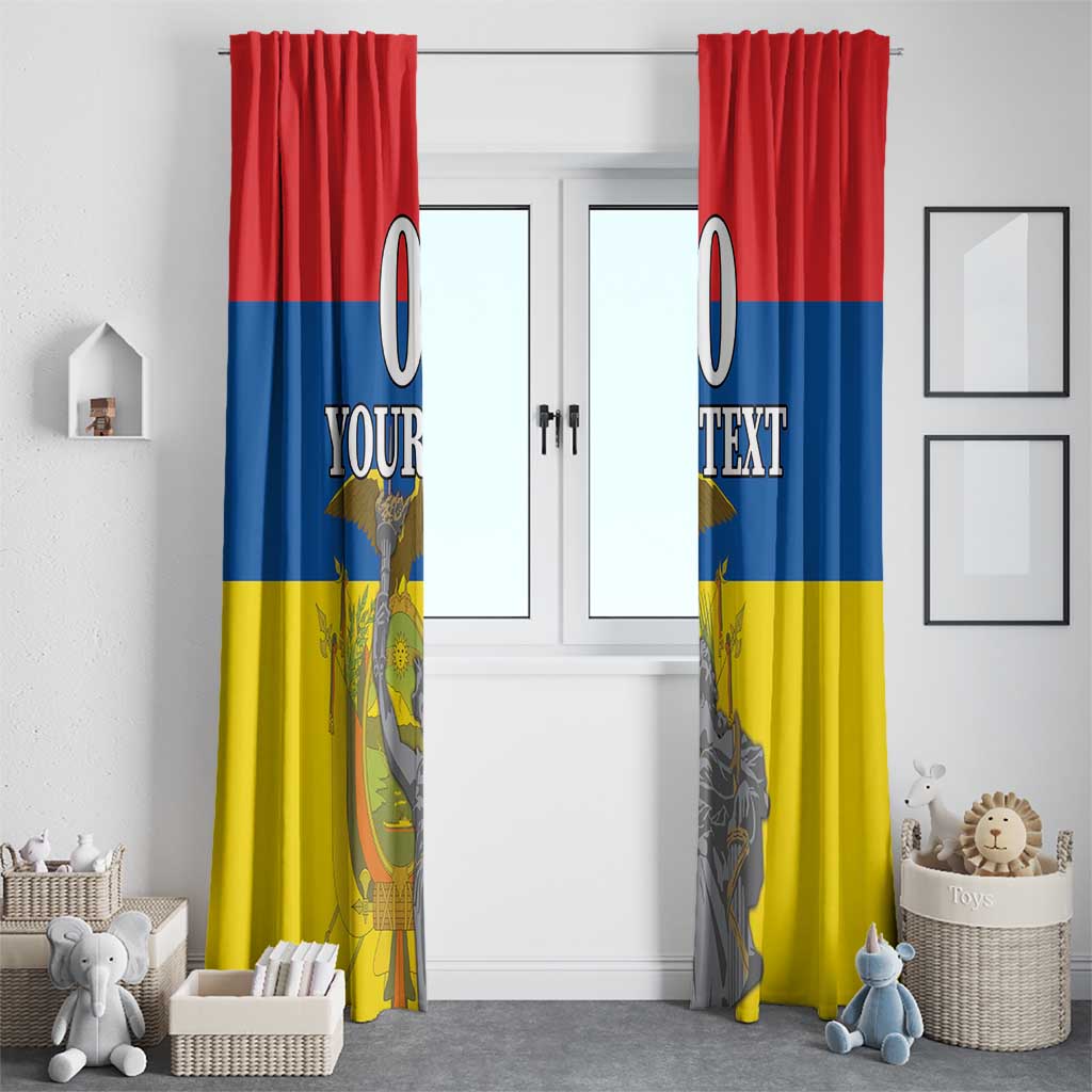 Custom Ecuador Independence Day 1809 Window Curtain Monumento a la Independencia - Wonder Print Shop