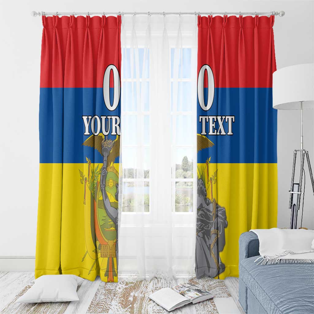 Custom Ecuador Independence Day 1809 Window Curtain Monumento a la Independencia - Wonder Print Shop