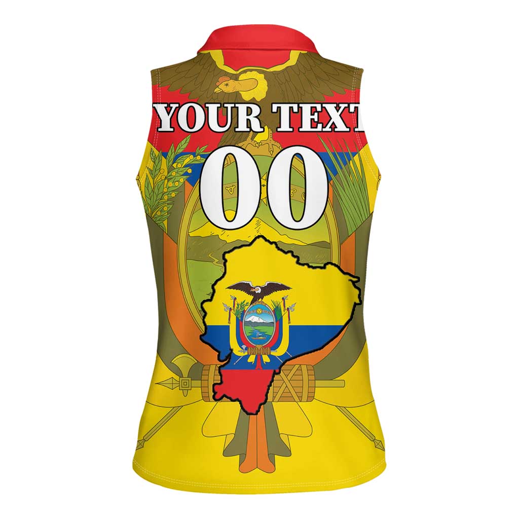 Custom Ecuador Independence Day 1809 Women Sleeveless Polo Shirt Monumento a la Independencia - Wonder Print Shop