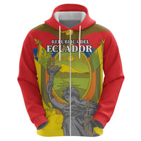 Custom Ecuador Independence Day 1809 Zip Hoodie Monumento a la Independencia - Wonder Print Shop