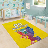 Custom Ecuador Independence Day Area Rug Andean Condor With Coat Of Arms - Wonder Print Shop