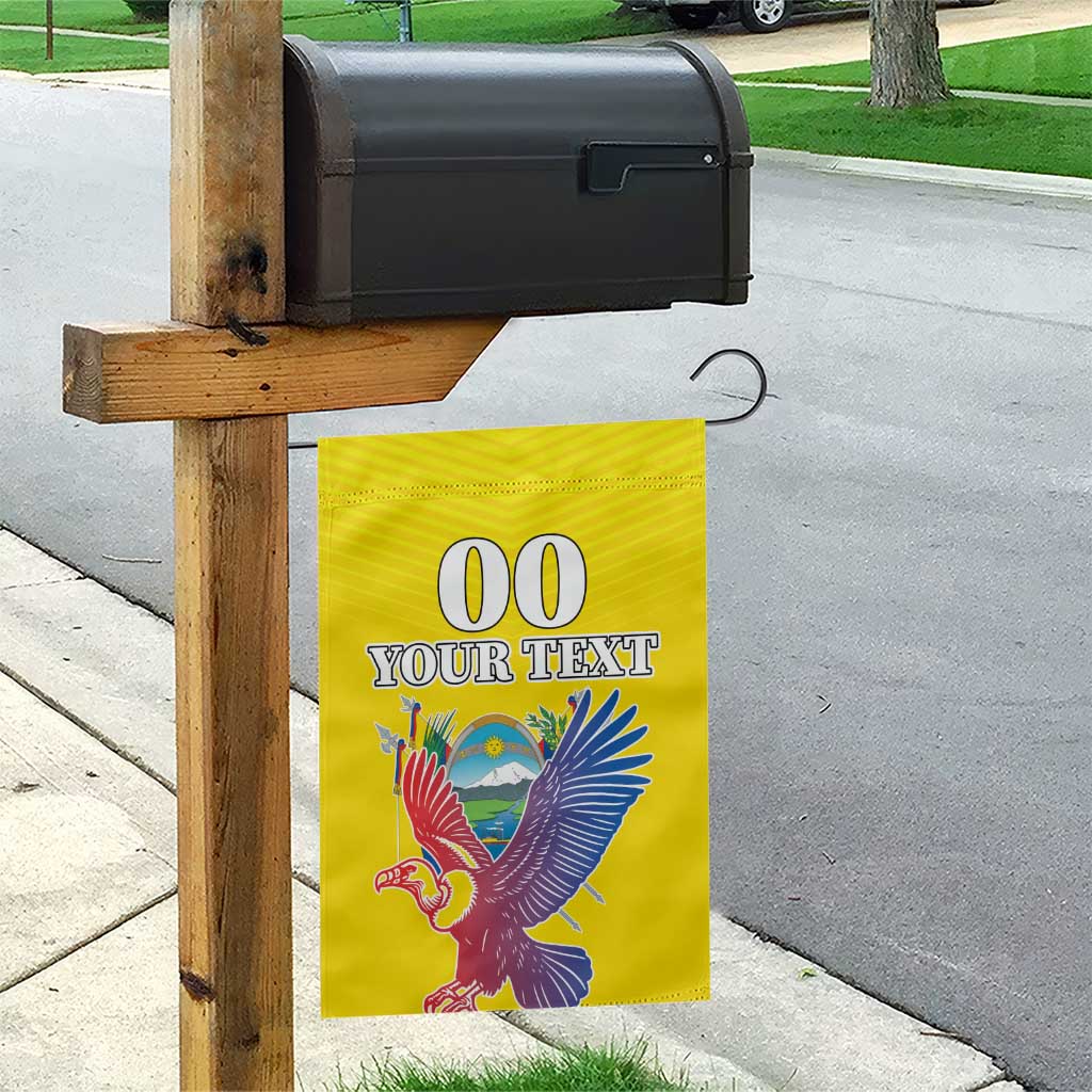 Custom Ecuador Independence Day Garden Flag Andean Condor With Coat Of Arms - Wonder Print Shop