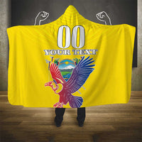 Custom Ecuador Independence Day Hooded Blanket Andean Condor With Coat Of Arms