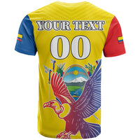 Custom Ecuador Independence Day T Shirt Andean Condor With Coat Of Arms - Wonder Print Shop