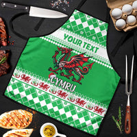 Personalized Wales Christmas Dragon Apron Nadolig Llawen Green Version - Wonder Print Shop