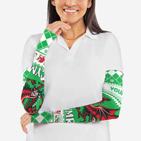 Personalized Wales Christmas Dragon Arm Sleeves Nadolig Llawen Green Version - Wonder Print Shop