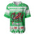 Personalized Wales Christmas Dragon Baseball Jersey Nadolig Llawen Green Version - Wonder Print Shop