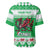 Personalized Wales Christmas Dragon Baseball Jersey Nadolig Llawen Green Version - Wonder Print Shop