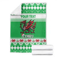 Personalized Wales Christmas Dragon Blanket Nadolig Llawen Green Version - Wonder Print Shop