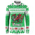 Personalized Wales Christmas Dragon Button Sweatshirt Nadolig Llawen Green Version - Wonder Print Shop