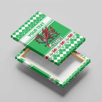 Personalized Wales Christmas Dragon Canvas Wall Art Nadolig Llawen Green Version - Wonder Print Shop