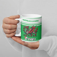 Personalized Wales Christmas Dragon Ceramic Mug Nadolig Llawen Green Version - Wonder Print Shop