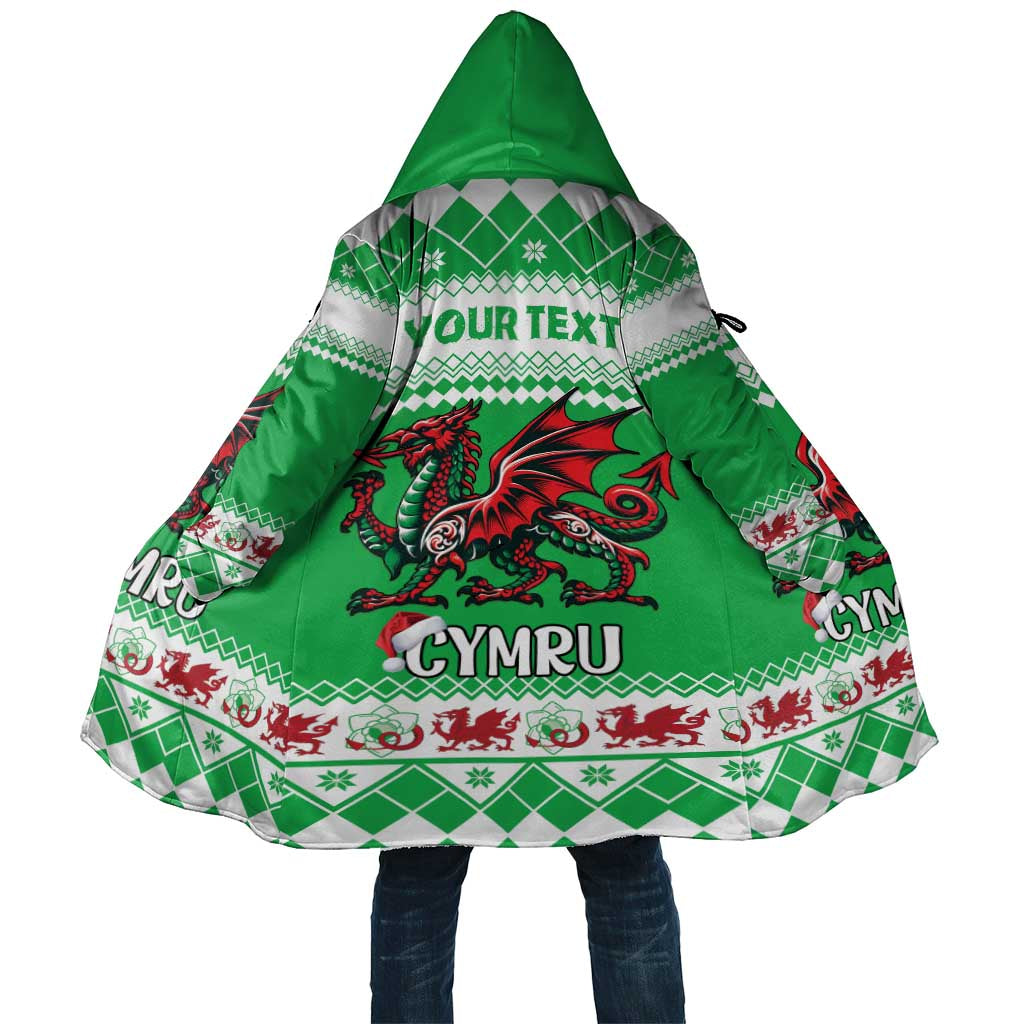 Personalized Wales Christmas Dragon Cloak Nadolig Llawen Green Version - Wonder Print Shop
