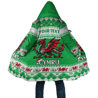 Personalized Wales Christmas Dragon Cloak Nadolig Llawen Green Version - Wonder Print Shop