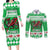 Personalized Wales Christmas Dragon Couples Matching Long Sleeve Bodycon Dress and Long Sleeve Button Shirt Nadolig Llawen Green Version - Wonder Print Shop