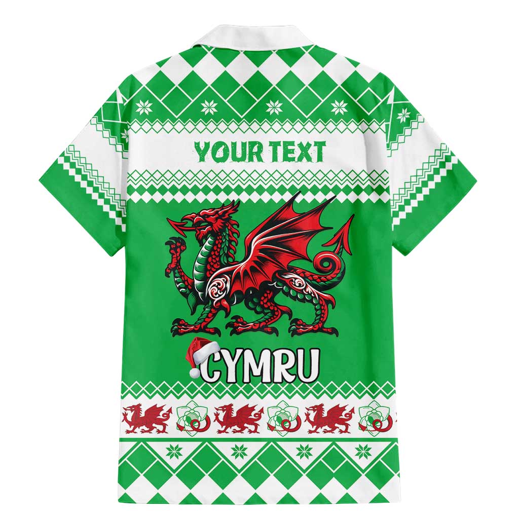 Personalized Wales Christmas Dragon Family Matching Mermaid Dress and Hawaiian Shirt Nadolig Llawen Green Version - Wonder Print Shop