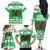 Personalized Wales Christmas Dragon Family Matching Off The Shoulder Long Sleeve Dress and Hawaiian Shirt Nadolig Llawen Green Version - Wonder Print Shop