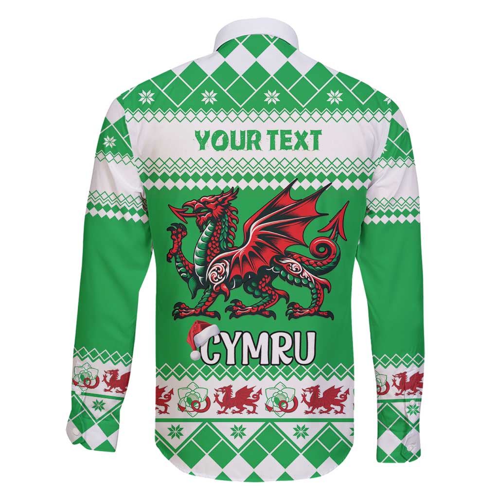 Personalized Wales Christmas Dragon Family Matching Off Shoulder Short Dress and Hawaiian Shirt Nadolig Llawen Green Version - Wonder Print Shop