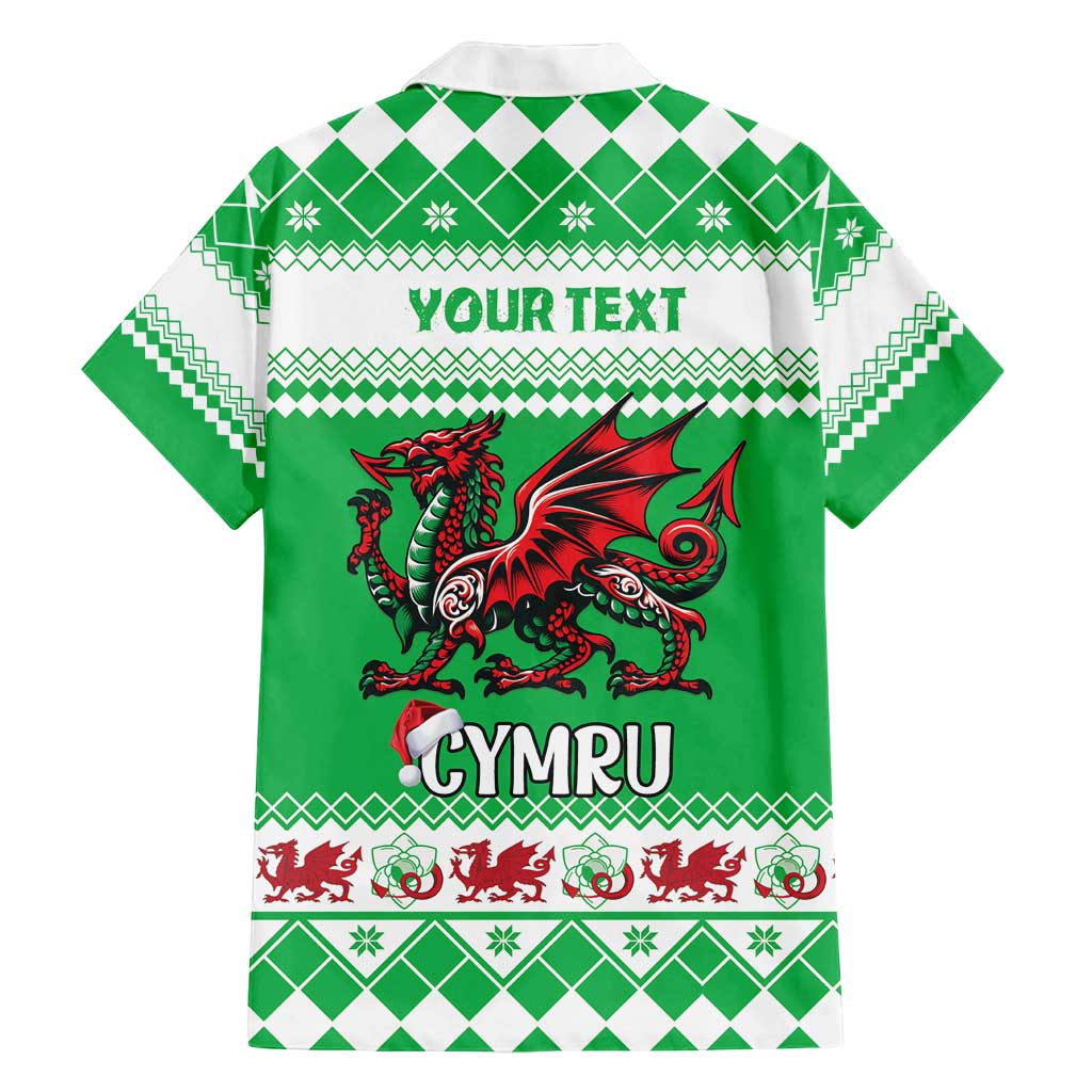 Personalized Wales Christmas Dragon Family Matching Puletasi and Hawaiian Shirt Nadolig Llawen Green Version - Wonder Print Shop