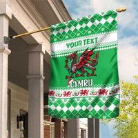 Personalized Wales Christmas Dragon Garden Flag Nadolig Llawen Green Version - Wonder Print Shop