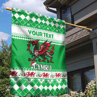 Personalized Wales Christmas Dragon Garden Flag Nadolig Llawen Green Version - Wonder Print Shop