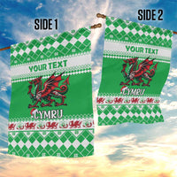 Personalized Wales Christmas Dragon Garden Flag Nadolig Llawen Green Version - Wonder Print Shop