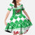 Personalized Wales Christmas Dragon Kid Short Sleeve Dress Nadolig Llawen Green Version - Wonder Print Shop
