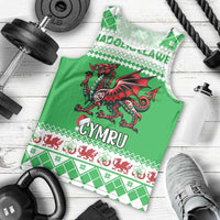 Personalized Wales Christmas Dragon Men Tank Top Nadolig Llawen Green Version - Wonder Print Shop