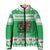 Personalized Wales Christmas Dragon Padded Jacket Nadolig Llawen Green Version - Wonder Print Shop