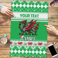 Personalized Wales Christmas Dragon Puzzle Nadolig Llawen Green Version - Wonder Print Shop